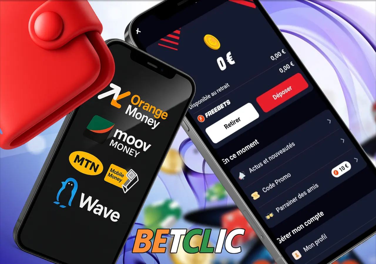 Méthodes disponibles pour déposer et retirer des fonds sur Betclic en Côte d’Ivoire