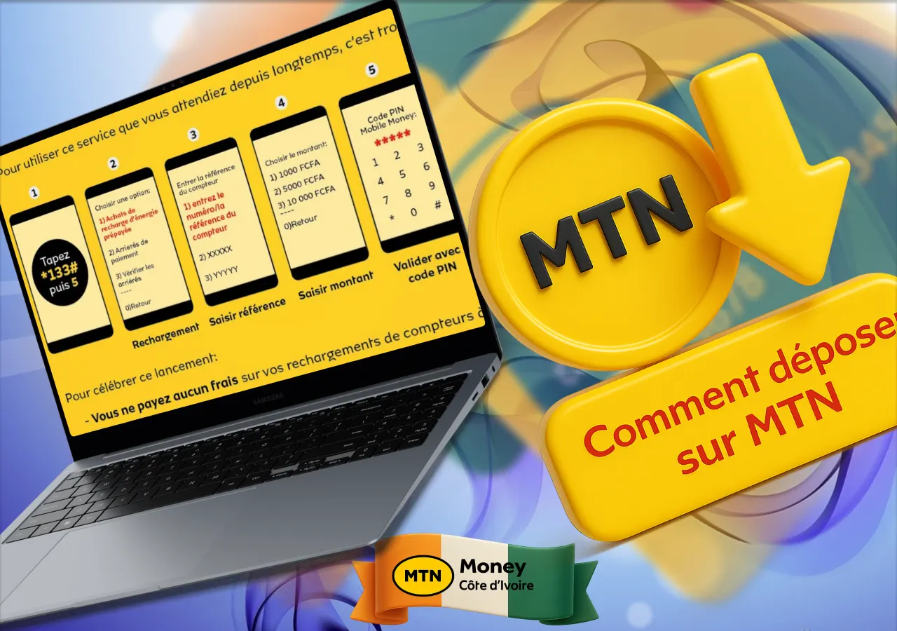 Instructions pour effectuer un dépôt via MTN Money dans les applications de paris